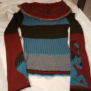 Save The Queen Turtleneck Brown Real Burgundy M